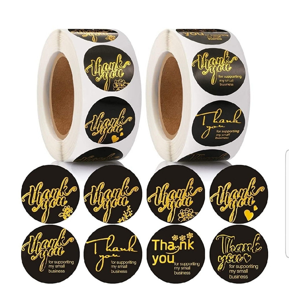 200 ct Small 1"  Thank You Stickers